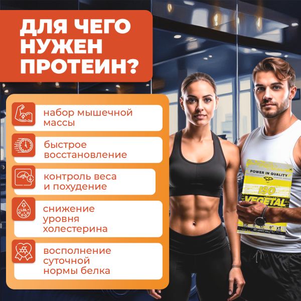 Соевый протеин STEELPOWER ISO VEGETAL, пакет 450 гр, Апельсиновое печенье